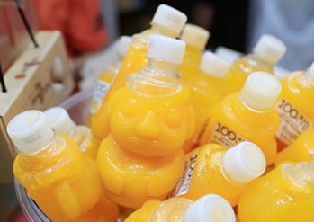 濟州東門市場的漢拏峰(凸頂柑)橘子汁