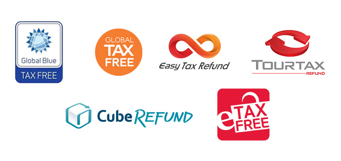 Fotos) Logos der Marken, die eine Steuerrückerstattung anbieten
