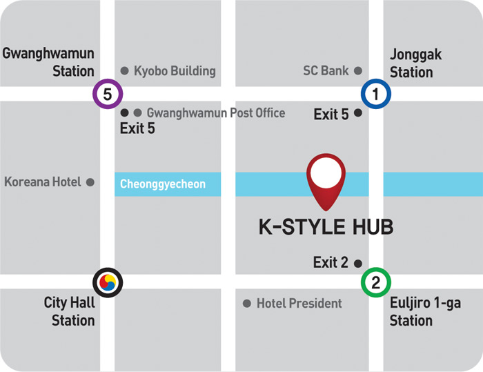 map of K-style Hub