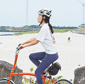 Darle una vuelta completa a la isla de Jeju en bicicleta